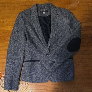 Tommy Hilfiger Charcoal Blazer with Black Accents